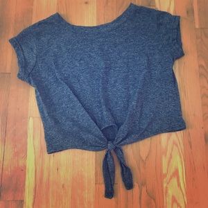 Gray Crop Top